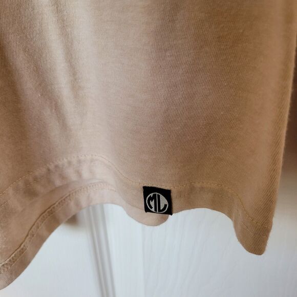 Marley Lilly Top XL Womans Animal Print Oatmeal Stripes Long Sleeve T-shirt - Picture 4 of 11